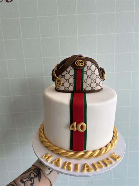 gucci cakes for men|black gucci bag cake.